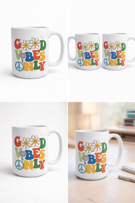 Good Vibes Only 15 oz Ceramic Mug