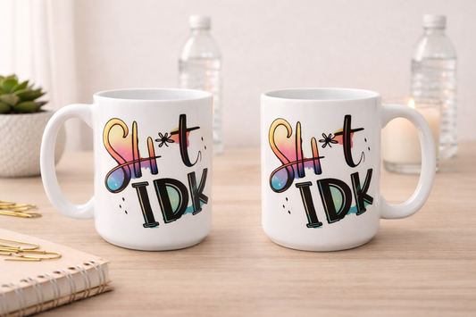 Sh*t IDK Coffee Mug 15oz